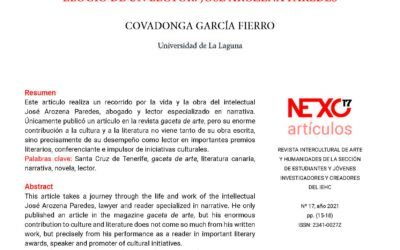 Elogio de un lector: José Arozena Paredes, 2021